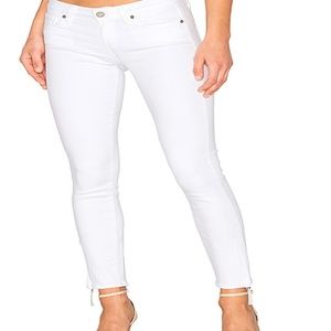 Paige White Denim Skinny Ankle Jeans